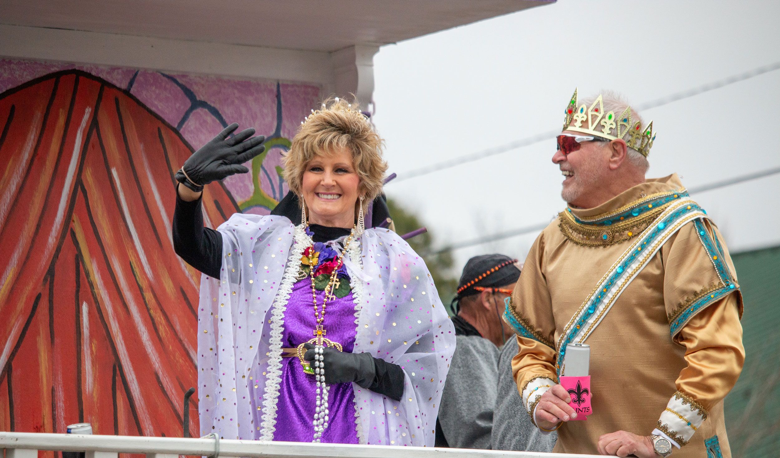 Classic Cars & College Cheerleaders Parade Alexandria Mardi Gras